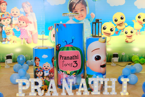 birthday event stage decor