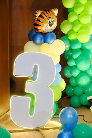 birthday event stage decor