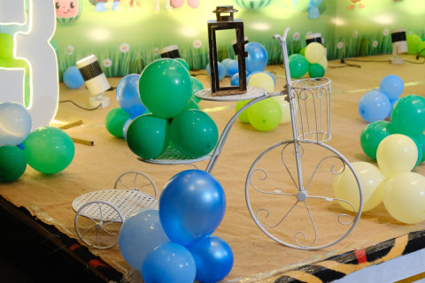 birthday event stage decor